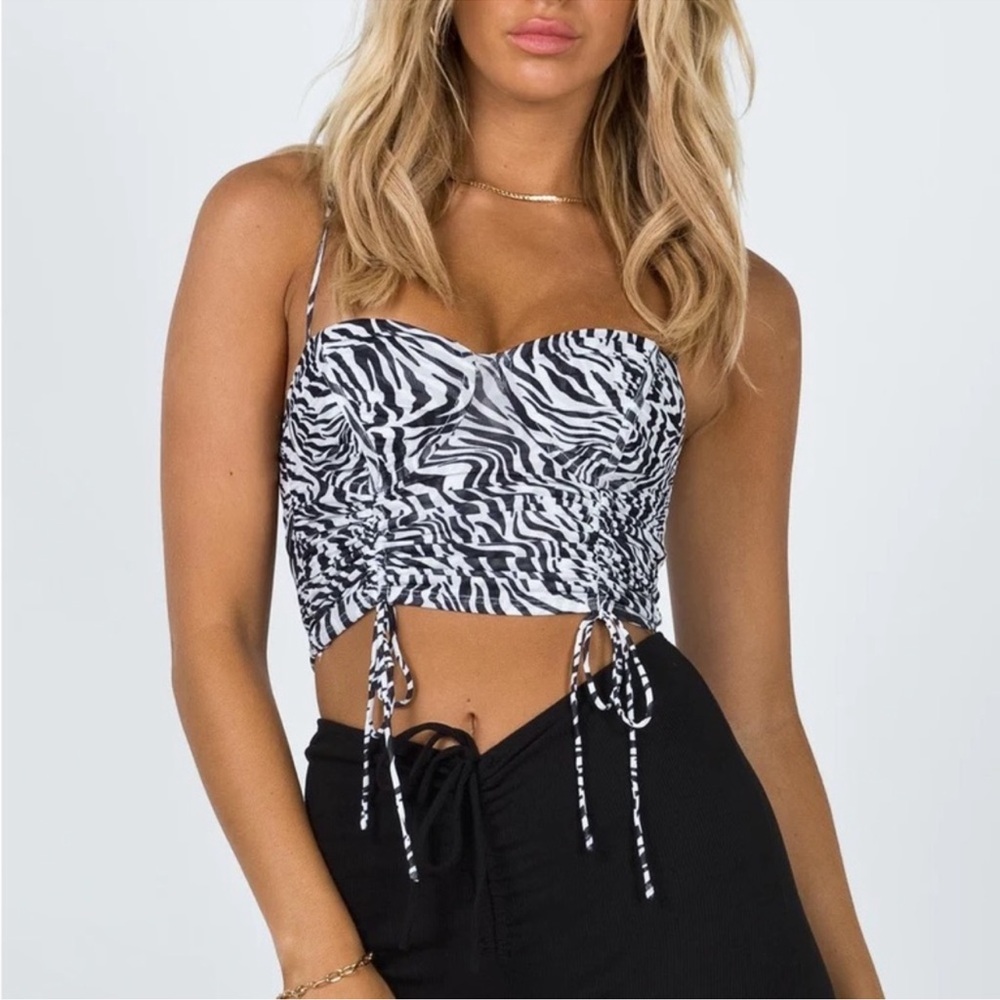 Princess Polly Shine Bright Top - Zebra